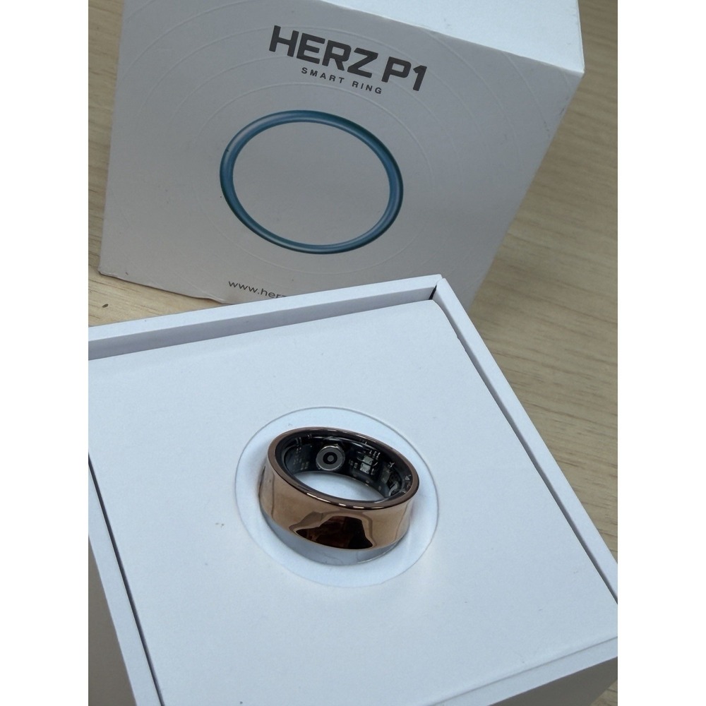 HERZ P1 Smart Ring Stainless Steel Rose Gold 6  Water Resistant Heart Rate Sleep